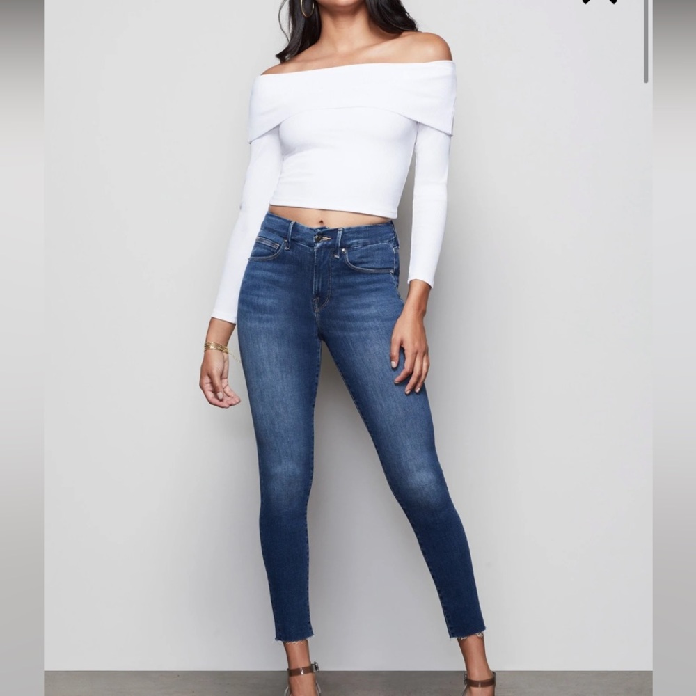 COPY - Good American Good Waist Crop Edge Jeans - new without tags